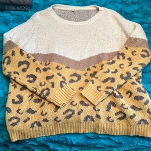 Easel Leopard Sweater